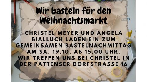 Wir basteln für den Weihnachtsmarkt